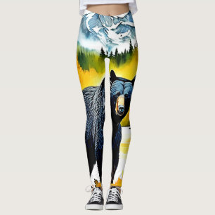 Legging Design Rio Urso Negro Outono