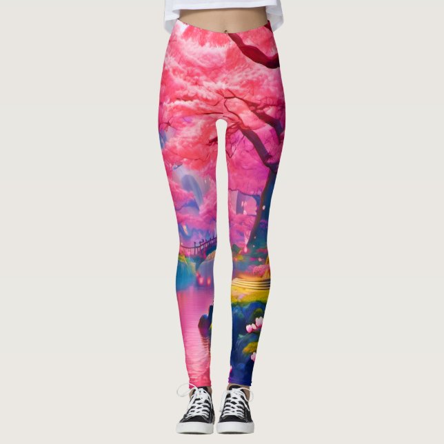 Legging Design Rosa da Floresta (Frente)