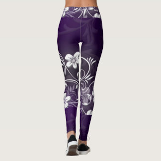 Legging Design roxo de Waveline das caneleiras do