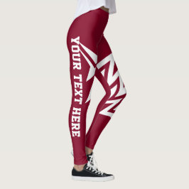 Legging Design Tribal da Estrela Burgundy Personalizado