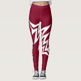 Legging Design Tribal da Estrela Burgundy Personalizado