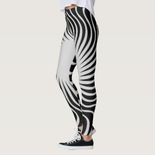 Legging Design único e bonito padrão de zebra