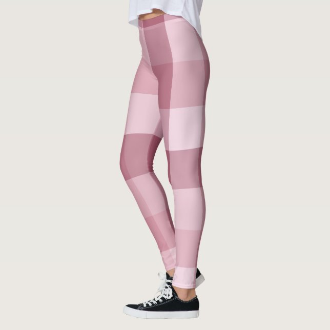 Legging Design Xadrez Gingham Rosa (Esquerda)