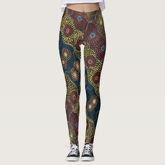 Legging Designers de cerimônia feminina e de pintura corpo (Frente)