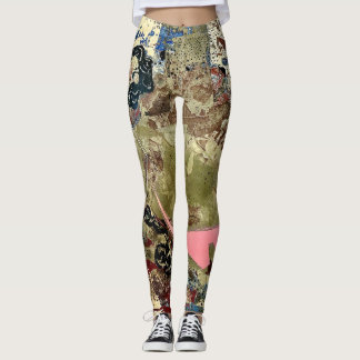 Legging designs de pinturas artísticas