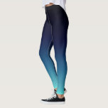 Legging Desvanecimento do Gradiente Azul-Azul-Azul-Azul-Az<br><div class="desc">Legendas de Gradação</div>