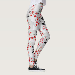 Legging Dezenas, Cartões De Poker, Número, Padrão, Senh