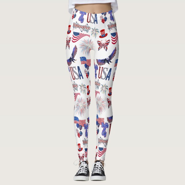 Legging Dia 4 de julho da Independência (Frente)