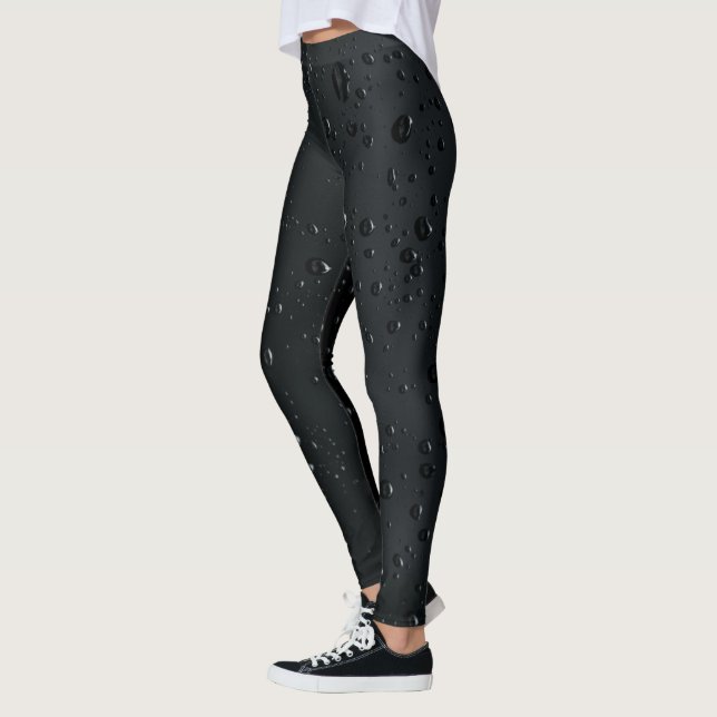 Legging Dia chuvoso cai as pernas - Design único (Esquerda)