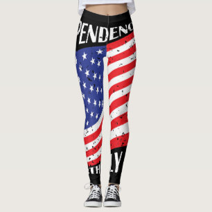Legging Dia da Independência & quarto julho de 2017