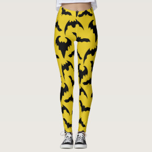 Legging Dia das Bruxas Amarelas e Negras