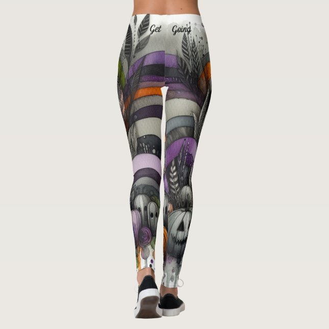 Legging Dia das Bruxas da Floresta Assombrada Spooky (Verso)