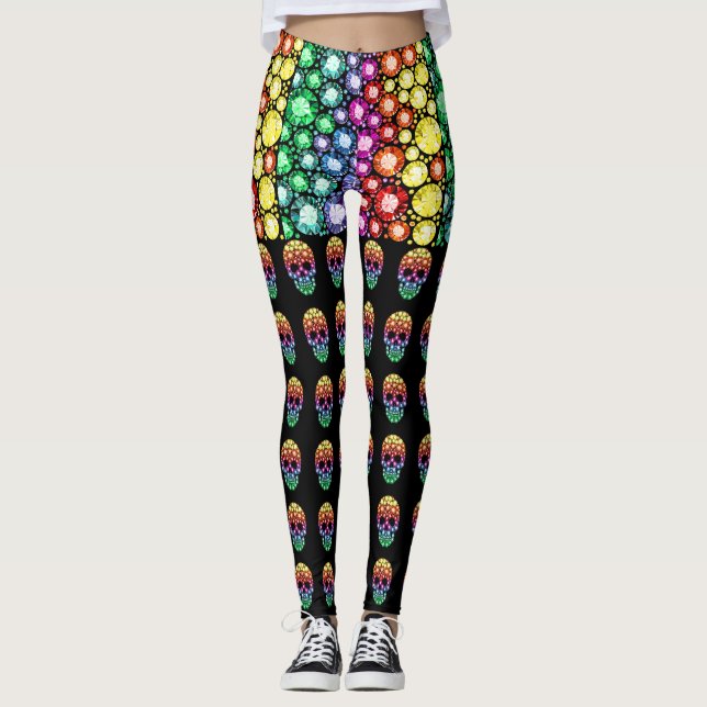 Legging Dia das Pernas de Moda de Pop (Frente)