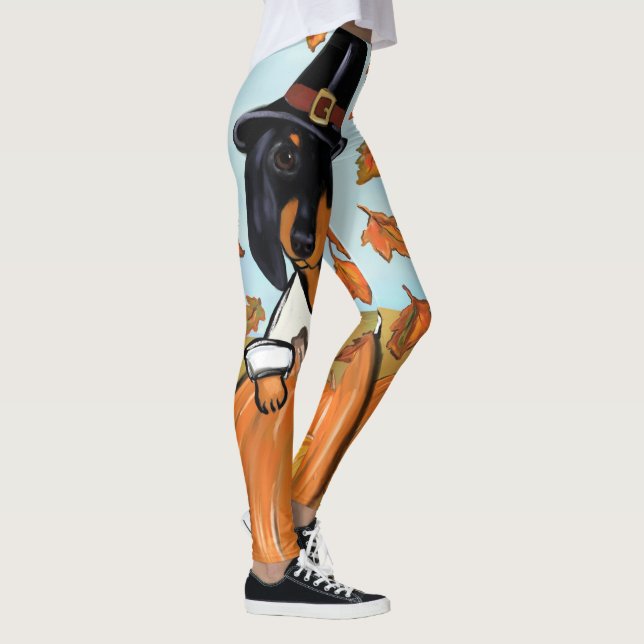 Legging Dia de Ação de Graças Doxie (Direita)
