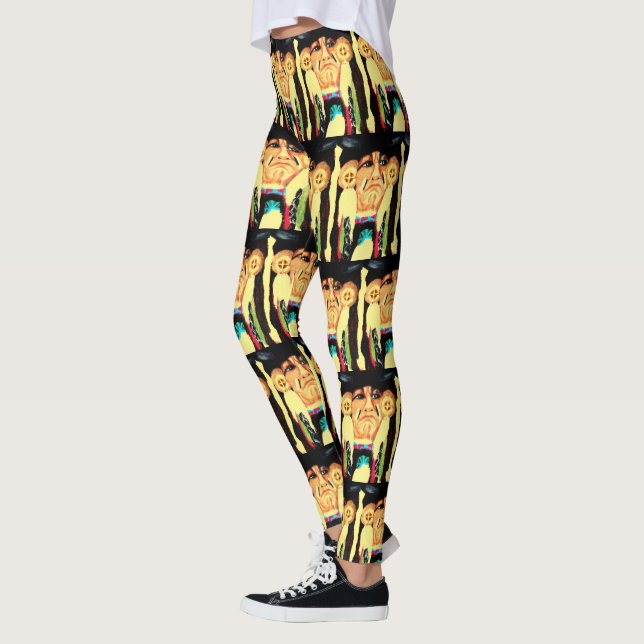 LEGGING DÍA DE AÇÃO DE GRAÇAS NATIVO AMERICANO  (Esquerda)