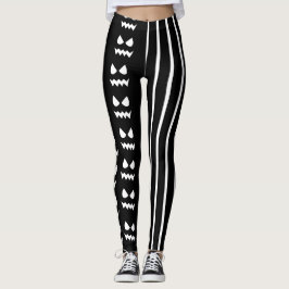 Legging Dia de as Bruxas engraçado Assustador Pumpkin Face