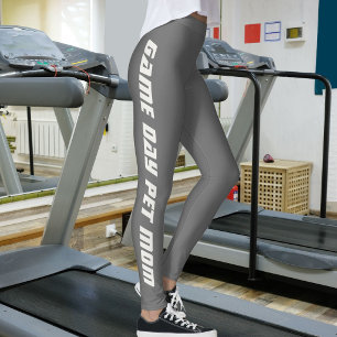 Legging Dia de Jogo da Mamãe Pet Dark Metallic Brilho Neut