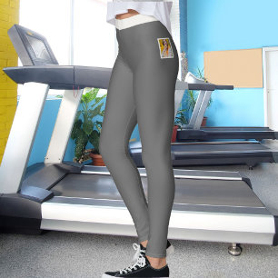 Legging Dia de Jogo Pet Mamãe Brilho Metálico Escuro Neutr