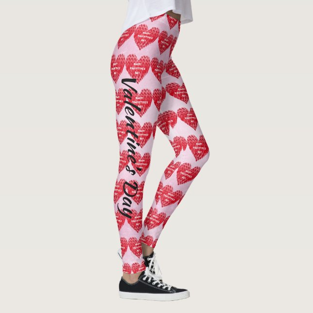 Legging Dia de os namorados de Corações Gradiente (Direita)