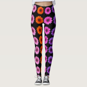 Legging Dia de os namorados Floral Romântico Preto