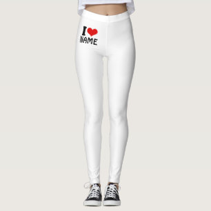 Legging Dia de os namorados personalizável que amo persona