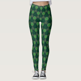 Legging Dia de São Patrício Geométrico Celta Triskele Sham