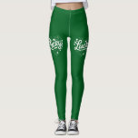 Legging Dia de São Patrício Heart Lucky Clover Shamrock<br><div class="desc">Dia de São Patrício Heart Lucky Clover Shamrock</div>