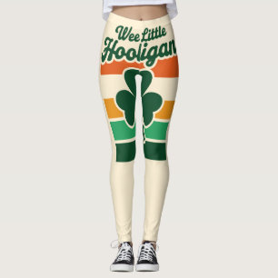 Legging Dia de São Patrício Pequeno Hooligan Engraçado 