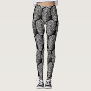 Legging Dia do Crânio do Thunder_Cove morto