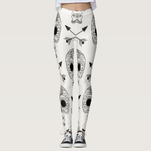 Legging Dia do Morto do Crânio Mexicano