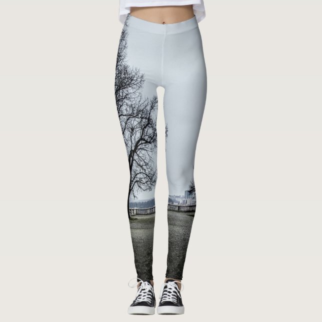 Legging Dia do outono da cinza em Praga (Frente)