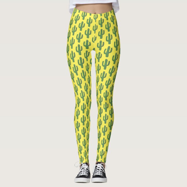 Legging Dia dos Cactos Felizes Mortos (Frente)