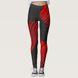 Legging Dia dos Namorados, Amor, Coração Vermelho, Dança,
