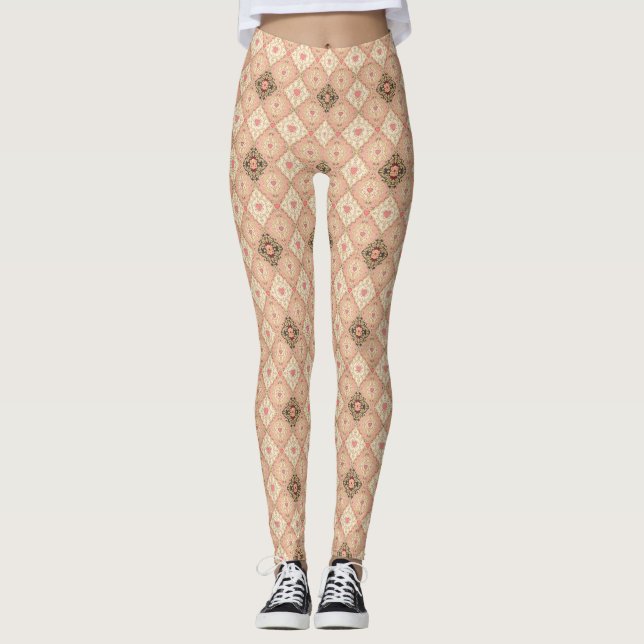 Legging Dia Valentim Elegante Vintage Barroco (Frente)