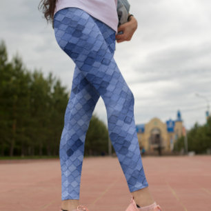 Legging Diagonal Colorida Azul