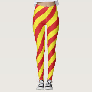Legging Diagonal Nacional de Bandeira da Macedônia do Nort