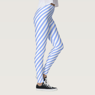 Legging Diagonal roxa brilhante do divertimento listrada