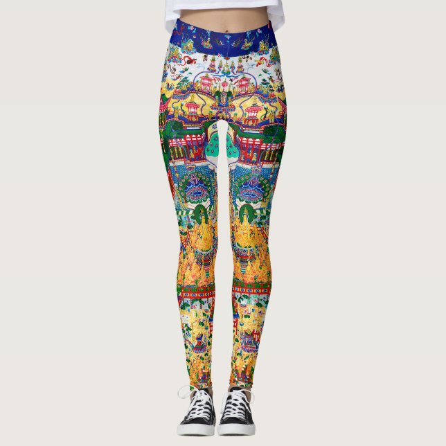 Legging Diagrama Cósmico Mandala para Meditação (Frente)