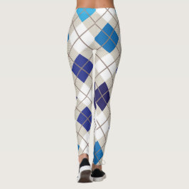 Legging Diamante azul na moda do branco cinzento do
