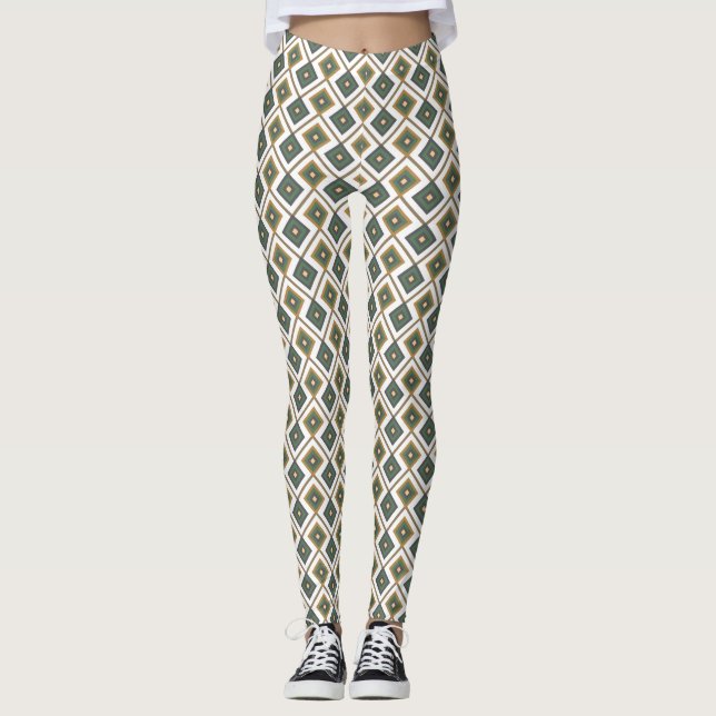 Legging Diamante no verde (Frente)