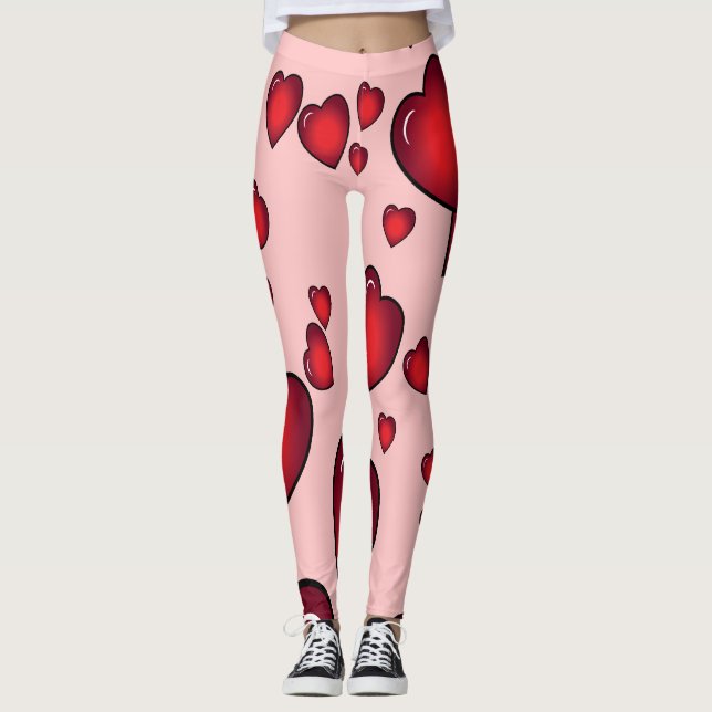 Legging Dias de os namorados Corações (Frente)