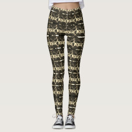 Legging Diferentes formas castanho, listradas diferentes