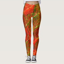 Legging Diferentes pontos e arranhões claros verdes