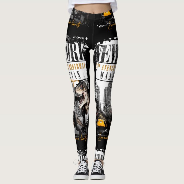 Legging Dinosaurs in Manhattan NYC (Frente)