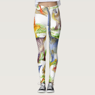 Legging Dinossauros Cachorros Arte Sem Costura