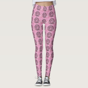 Legging Diorlacroix Rosa Medusa Glitterazzi