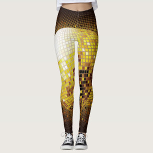 Legging Disco do Partido: Luzes brilhantes Vintage.