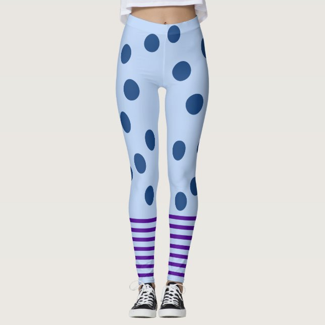 Legging Diversão Azul e Roxo (Frente)