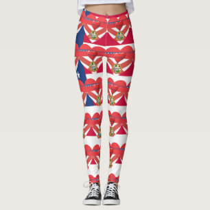 Legging Diversão com Bandeira Patriótica Florida Sunshine