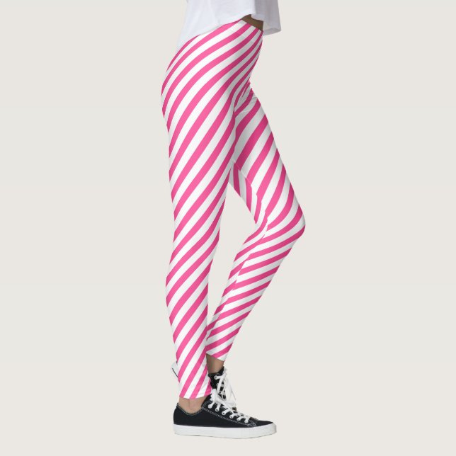 Legging Diversão de Diagonal Rosa Quente Strike (Direita)
